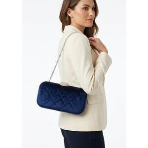 Nina Barlow Quilted Velvet Minaudière
